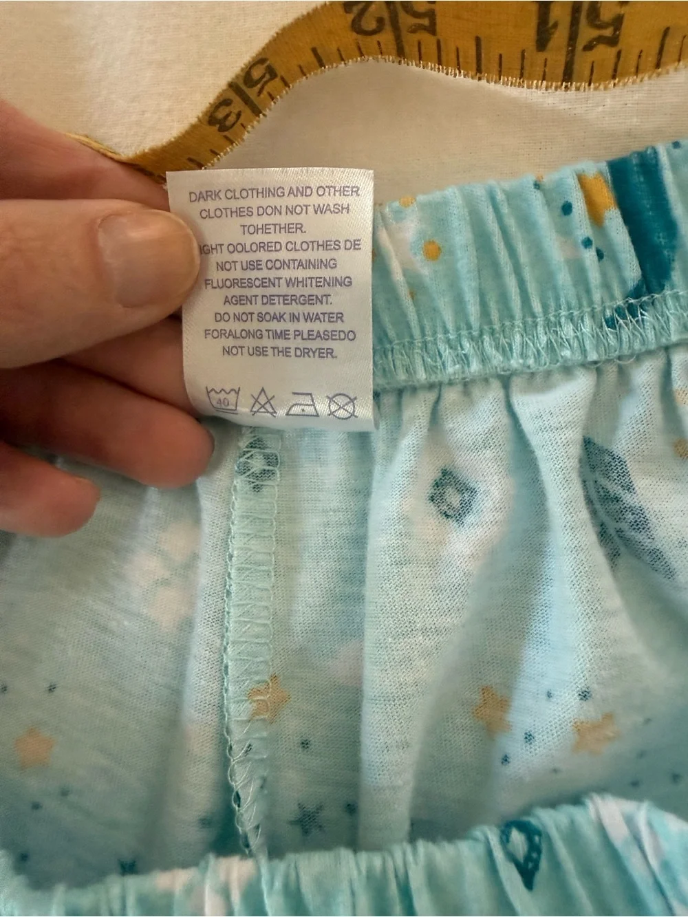 ✨ Pajama Set Blue Moon Stars Short Sleeve Cropped Capri Lounge PJs Size M